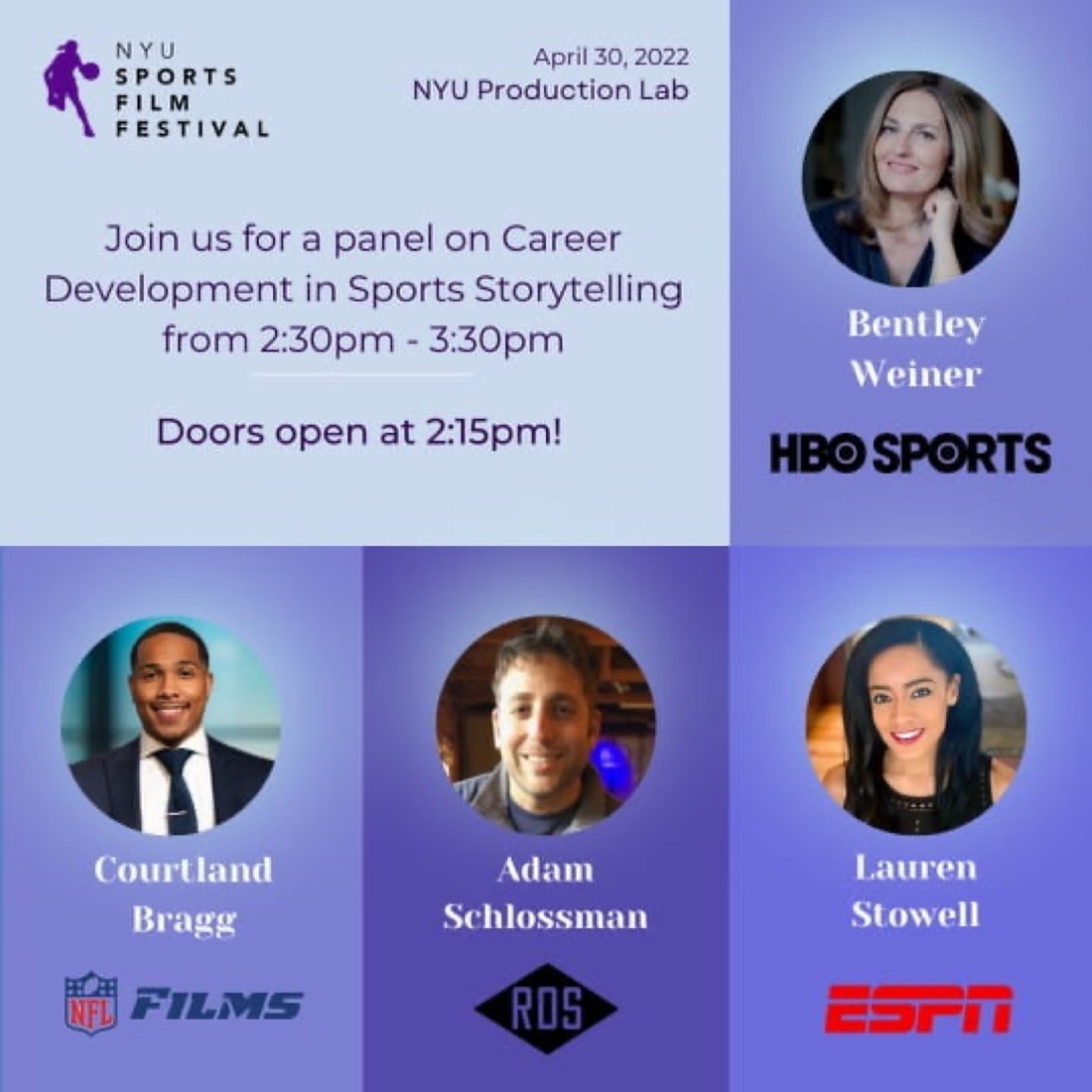 Career Development in Sports Storytelling panel graphic